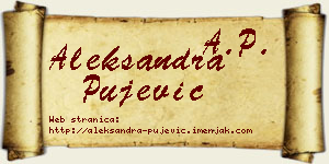 Aleksandra Pujević vizit kartica